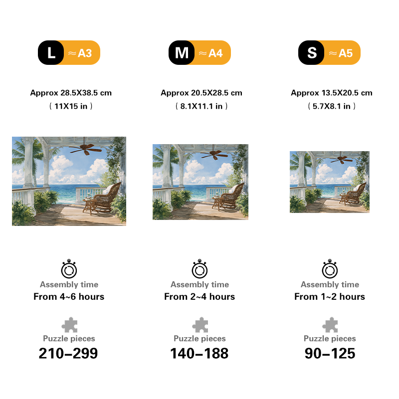 Seaside Porch Serenity Wooden Jigsaw Puzzle