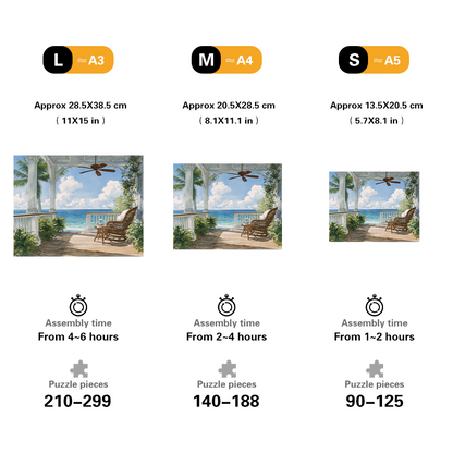 Seaside Porch Serenity Wooden Jigsaw Puzzle