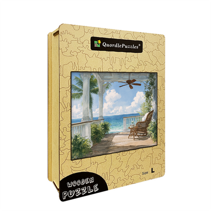 Seaside Porch Serenity Wooden Jigsaw Puzzle