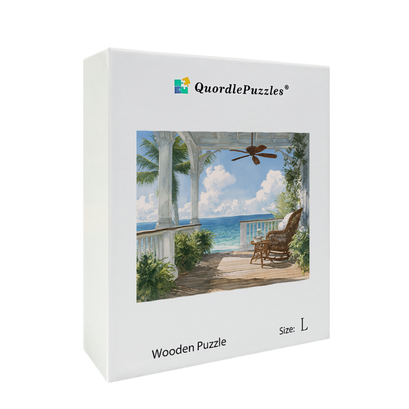 Seaside Porch Serenity Wooden Jigsaw Puzzle