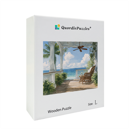 Seaside Porch Serenity Wooden Jigsaw Puzzle
