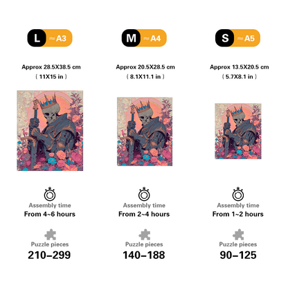 Skeleton King Wooden Jigsaw Puzzle