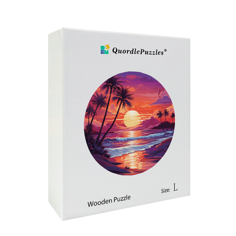 Sunset Beach Wooden Jigsaw Puzzle