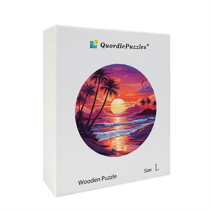 Sunset Beach Wooden Jigsaw Puzzle
