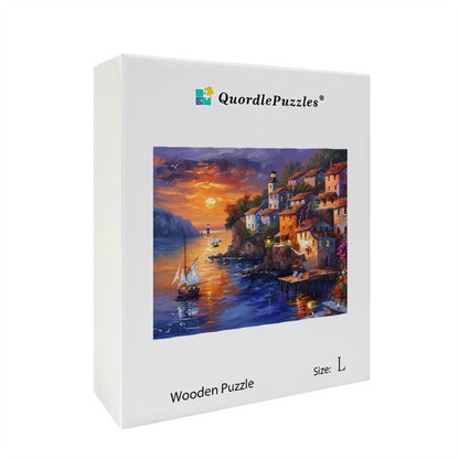 Sunset Harbour Wooden Jigsaw Puzzle