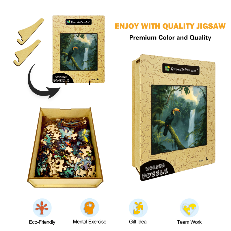 Toucan in the Jungle Wooden Jigsaw Puzzle
