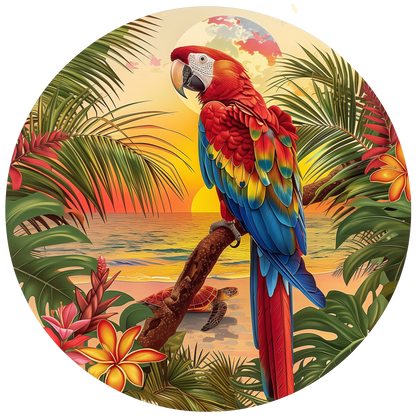 Tropical Parrot Wooden Jigsaw Puzzle