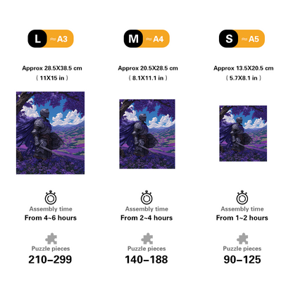 Violet Vow Field Knight Wooden Jigsaw Puzzle