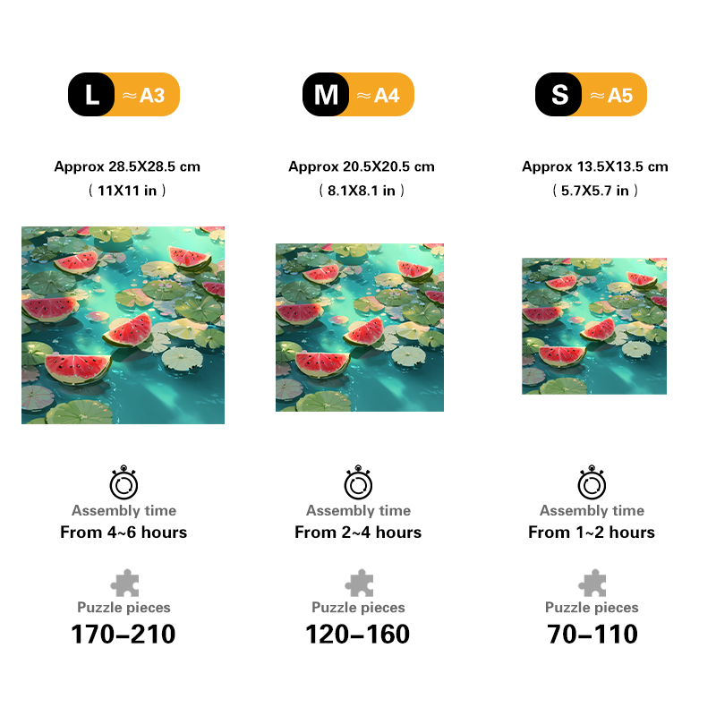 Watermelon Float Wooden Jigsaw Puzzle