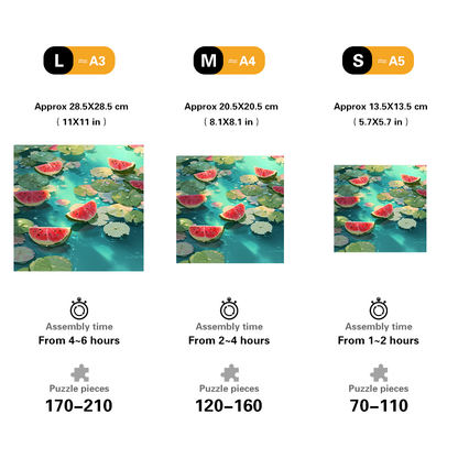 Watermelon Float Wooden Jigsaw Puzzle