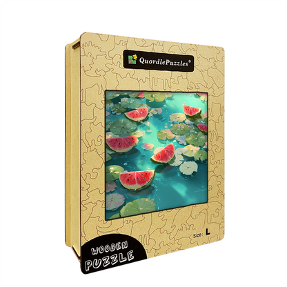 Watermelon Float Wooden Jigsaw Puzzle