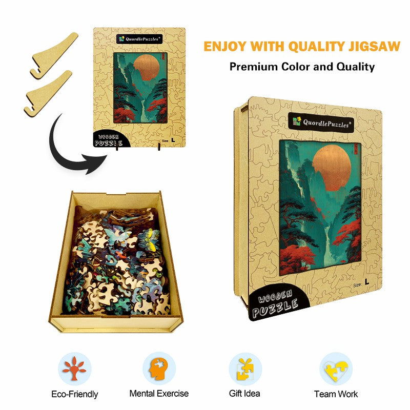 Vertical Scroll Wooden Jigsaw Puzzle