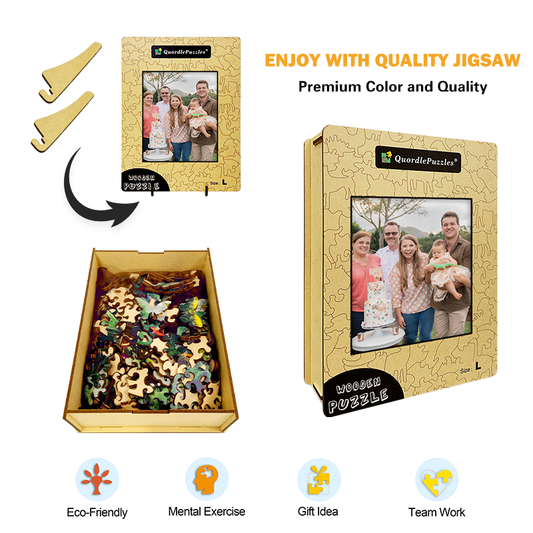 Upload photo custom wooden jigsaw puzzle