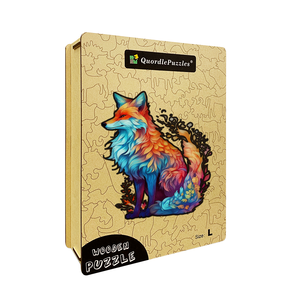 🔥SISTA DAG 92% RABATT-Wonderful FOX Colorful Wooden Jigsaw Puzzle