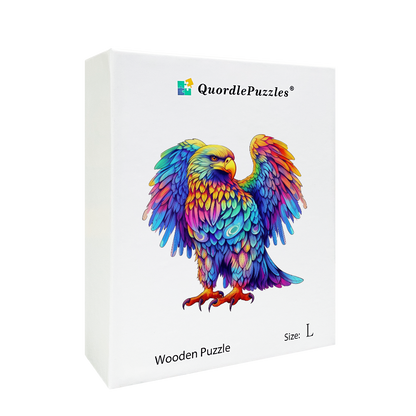 🔥LAST DAY 92% OFF-Colorful Eagle Head Poster Wooden Jigsaw Puzzle