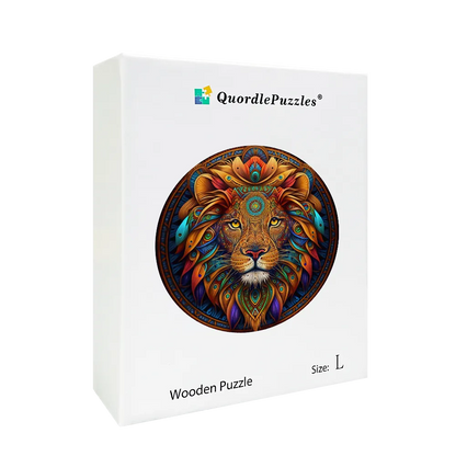 Mandala Leo Wooden Jigsaw Puzzle