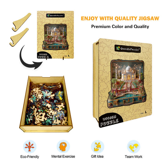 Suitcase – Taj Mahal Wooden Jigsaw Puzzle