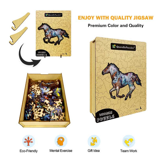 🔥LAST DAY 92% -The Mystery Of The Horse Wooden Jigsaw Puzzle