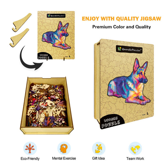 Artistic Dog Wooden Puzzle