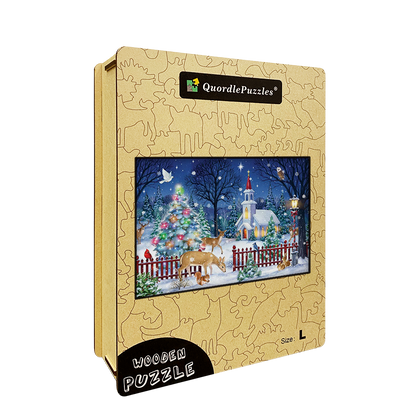 Peaceful Night Christmas Wooden Jigsaw Puzzle