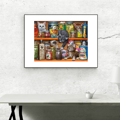 Spice Rack Kittens Wooden Jigsaw Puzzle
