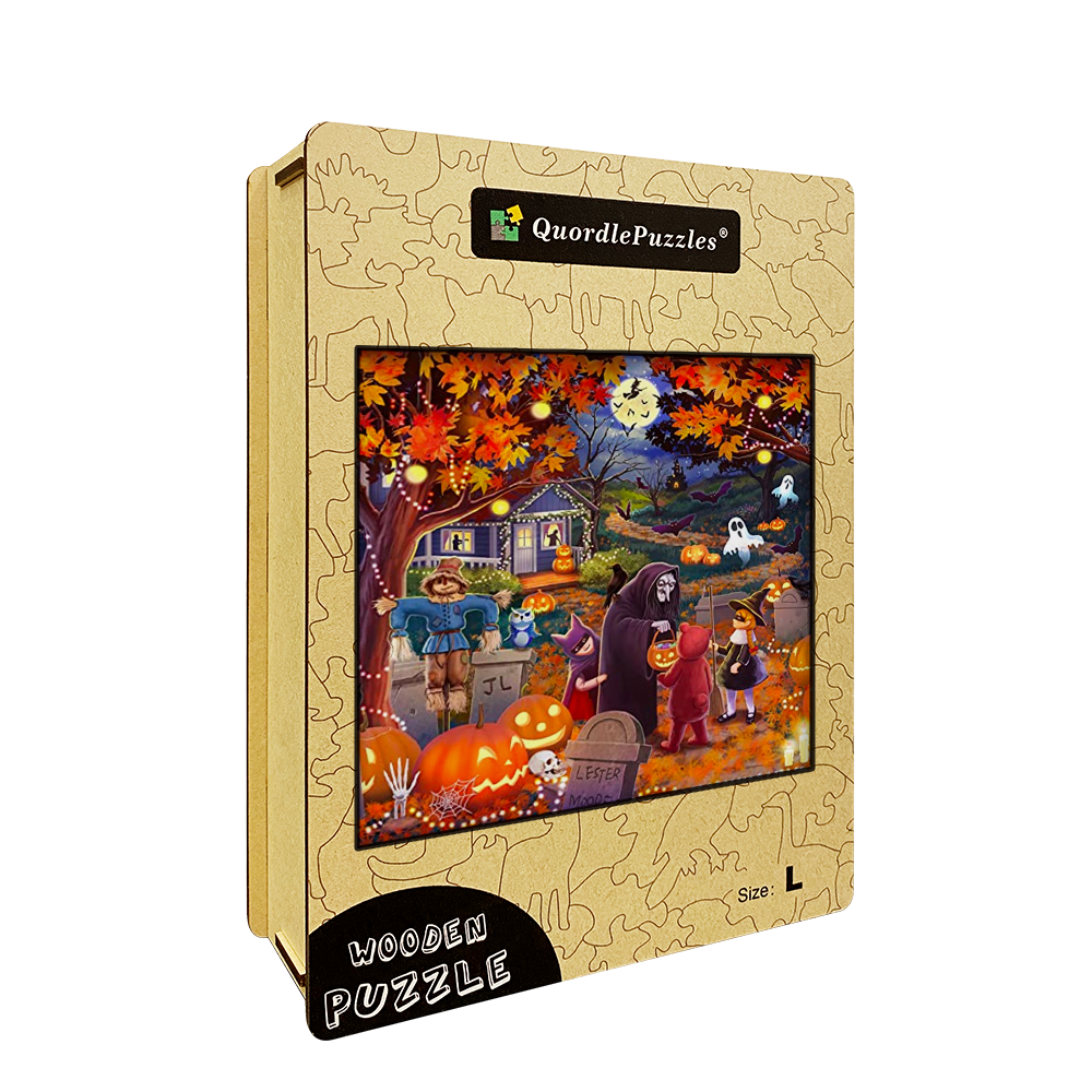 Trick or Treat Halloween Wooden Jigsaw Puzzle