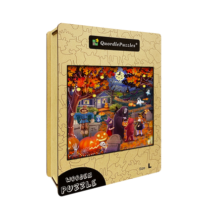 Trick or Treat Halloween Wooden Jigsaw Puzzle