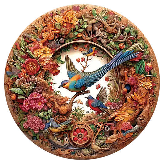 🔥LAST DAY 87% OFF-Bird and Bloom Wooden Jigsaw Puzzle