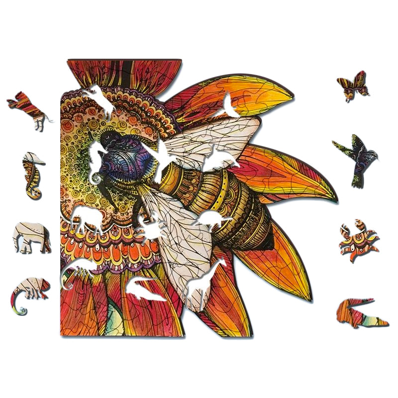 🔥LAST DAY 80% OFF-Bees Wooden Jigsaw Puzzle