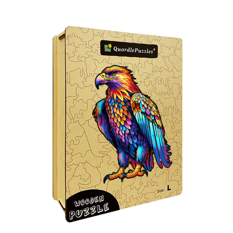 🔥LAST DAY 92% -Colorful Eagle Art Wooden Jigsaw Puzzle