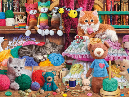 🔥LAST DAY 80% OFF-Crochet Kittens Wooden Jigsaw Puzzle