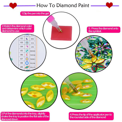 DIY-Untersetzer mit Tiermotiv und Diamantmalerei