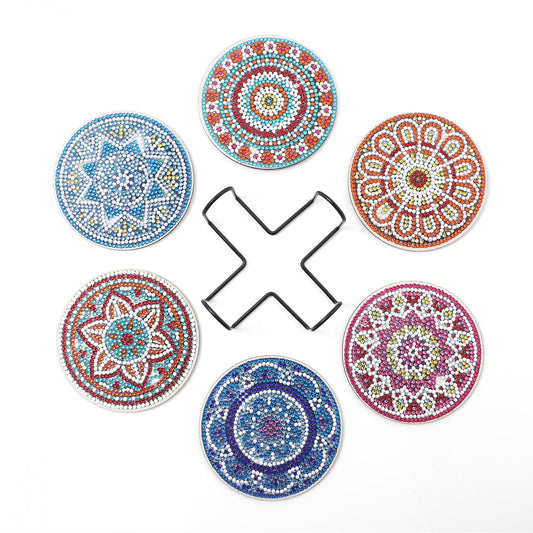 DIY Mandala H Diamond Painting Coasters