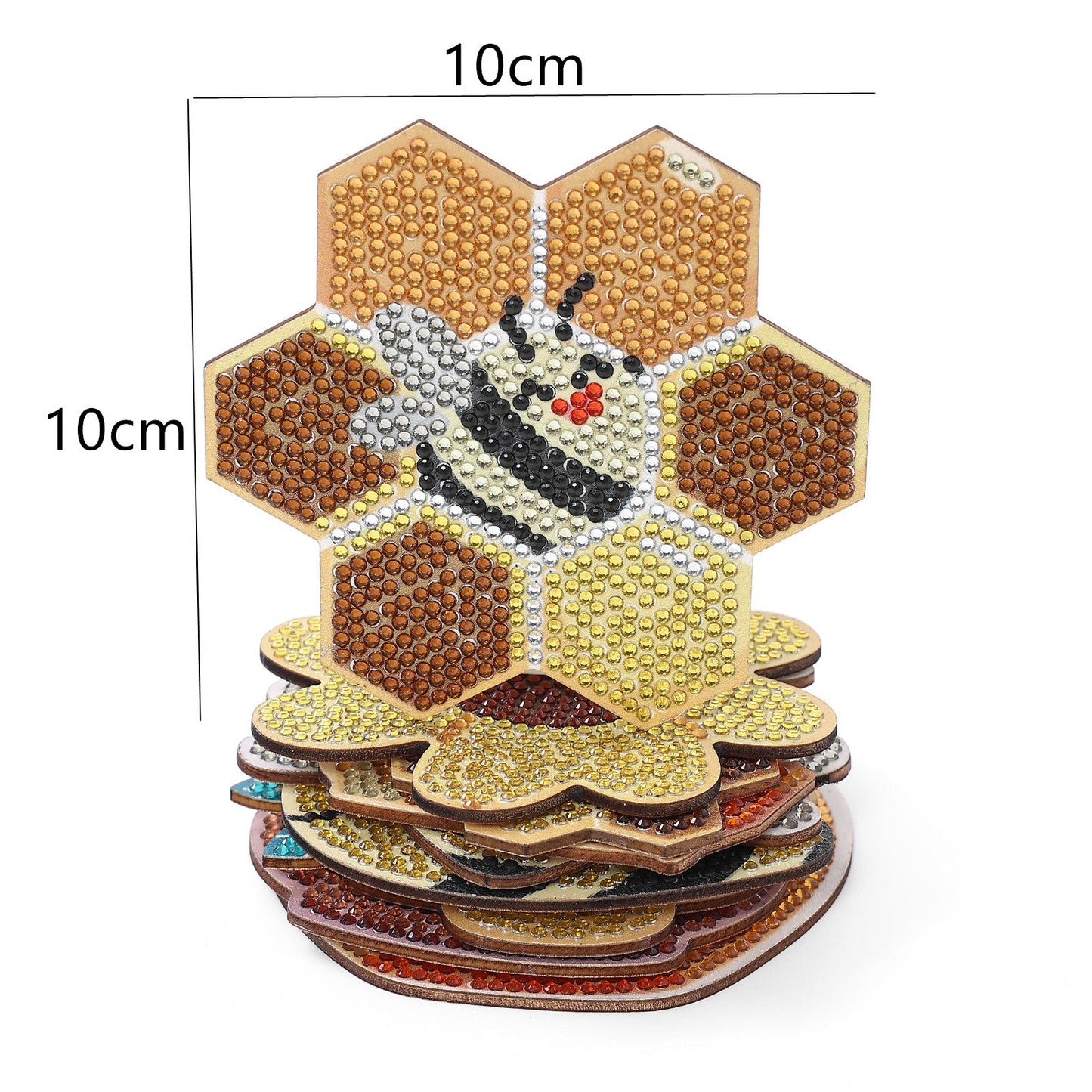 DIY Honeybee Diamond Painting Coasters