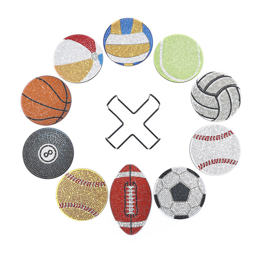 DIY Ball Diamond Painting Coasters