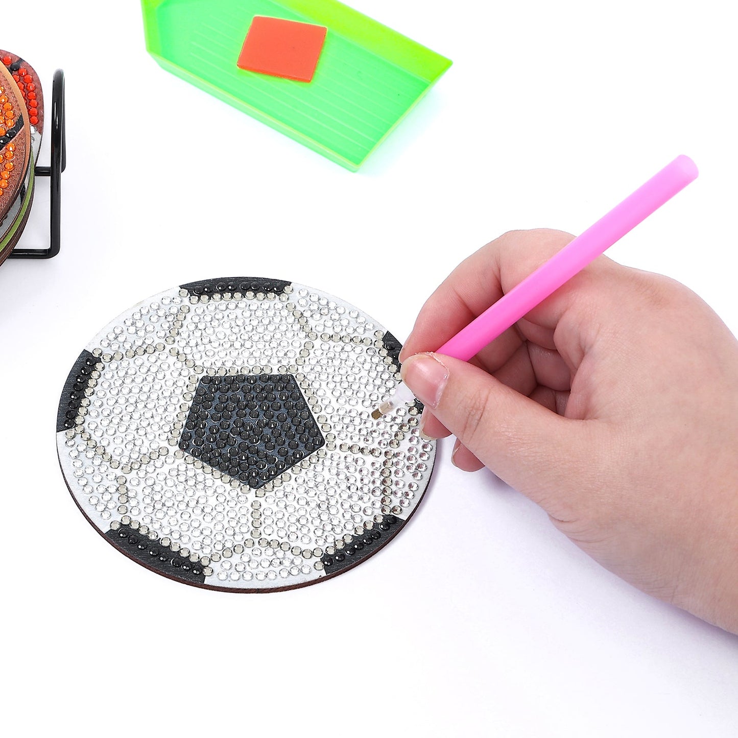 DIY Ball Diamond Painting Coasters