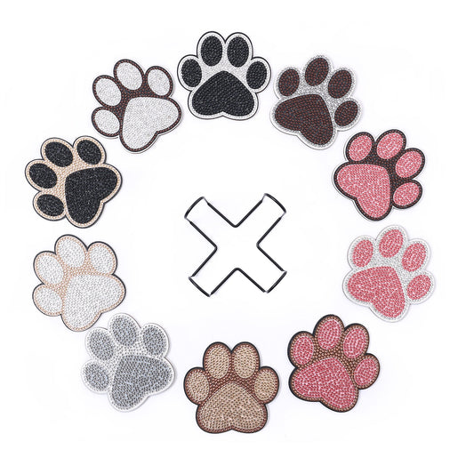 DIY Paw Prints Diamond Painting Coasters