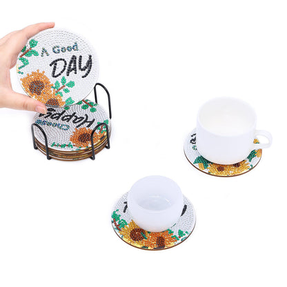 DIY Flower D Diamond Painting Coasters