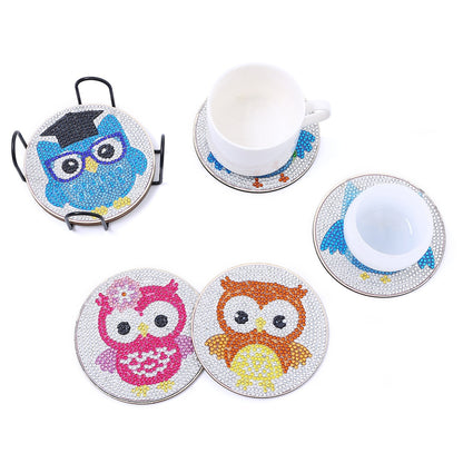 DIY Owl A Diamond Painting Coasters