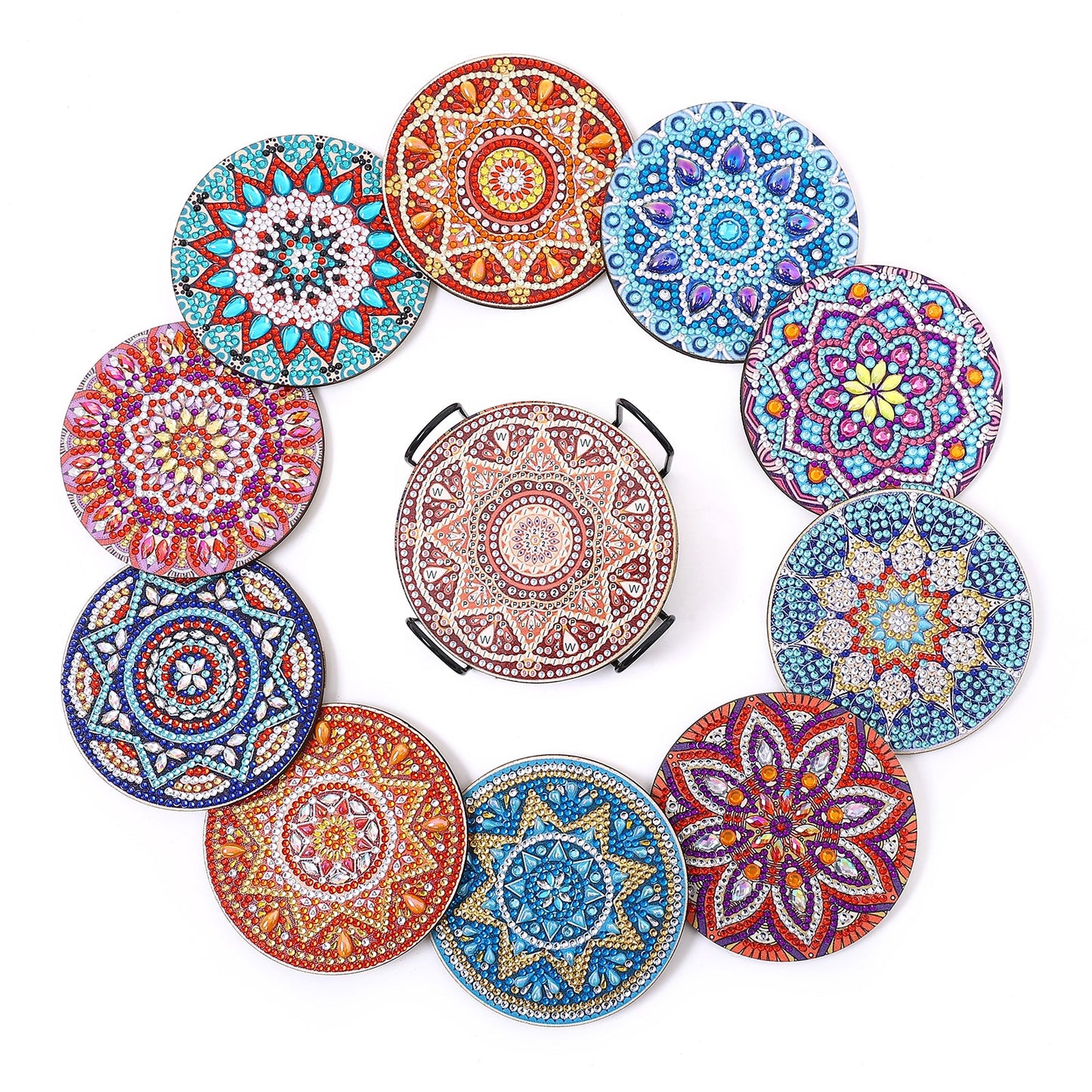 DIY Mandala J Diamond Painting Coasters