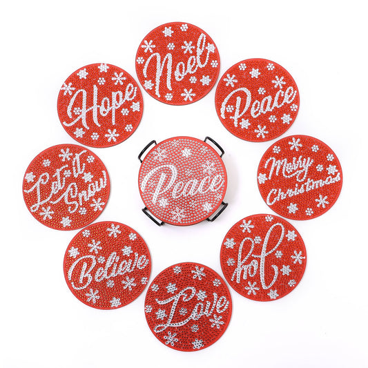 DIY Peace Diamond Painting Coasters