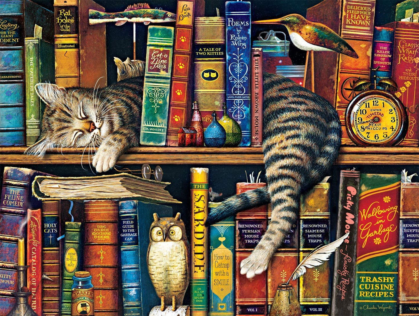 🔥LAST DAY 80% OFF-Cats - Frederick the Literate Wooden Jigsaw Puzzle