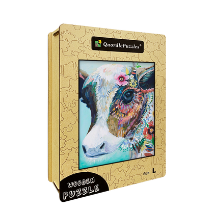 🔥LAST DAY 80% OFF-Watercolor cow Jigsaw Jigsaw Puzzle