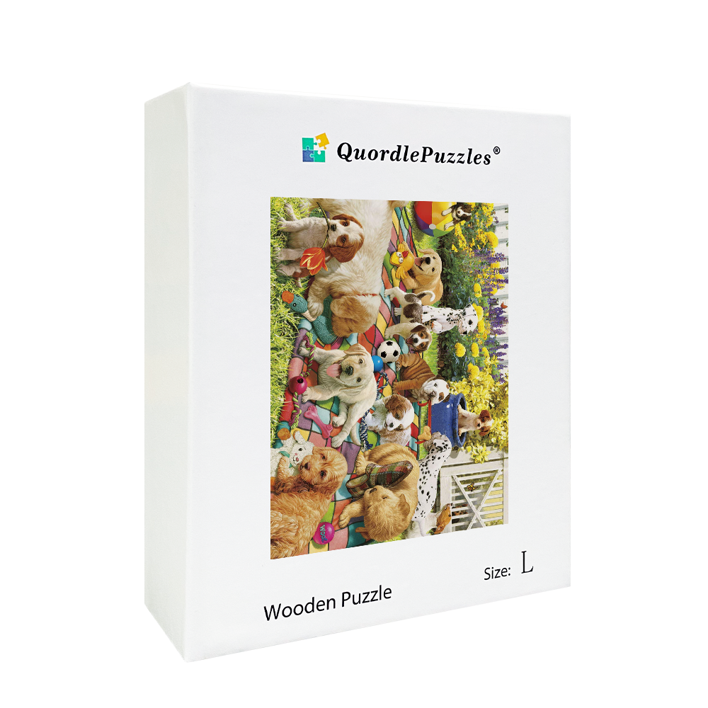🔥LAST DAY 80% OFF-Puppy Playground Wooden Jigsaw Puzzle