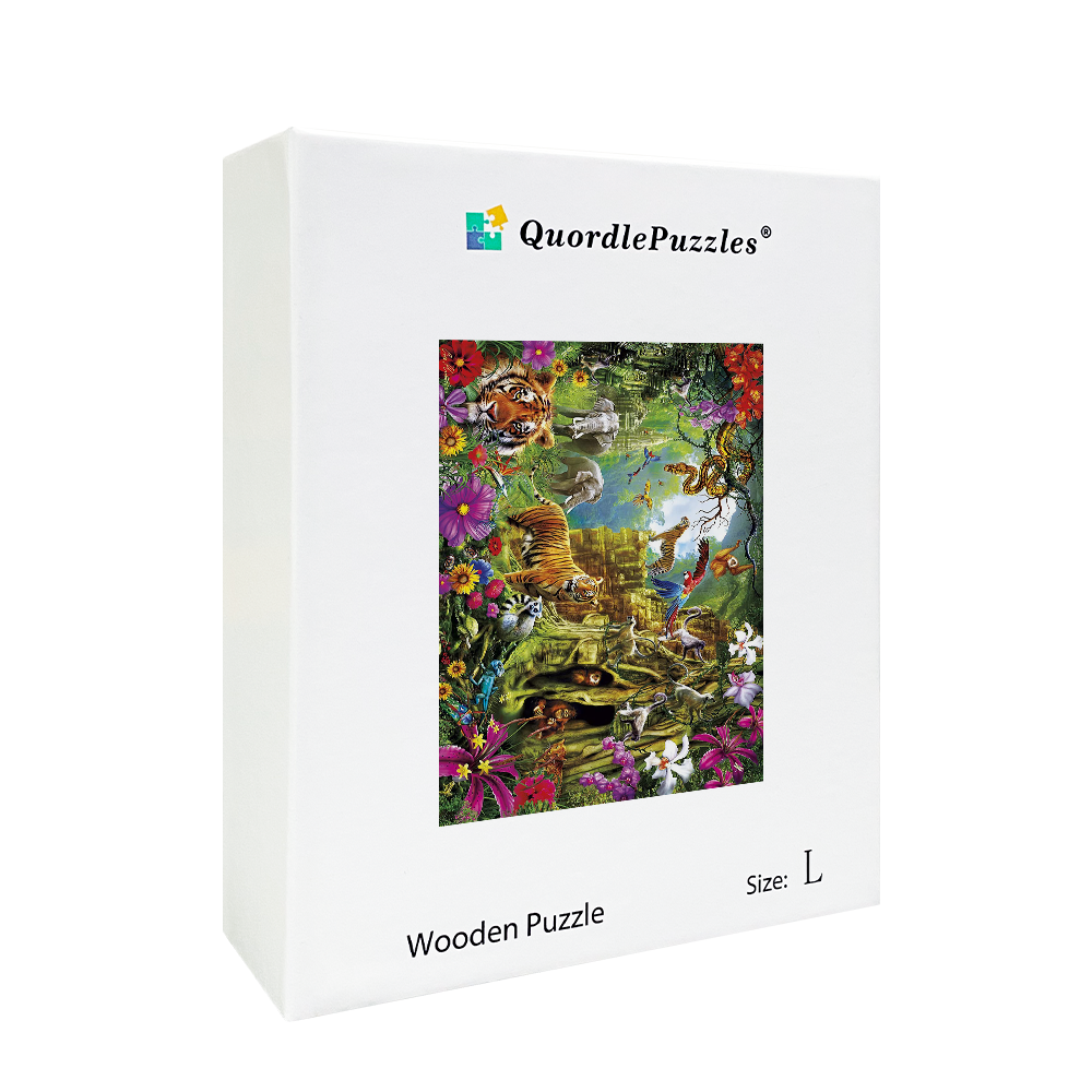 🔥LAST DAY 80% OFF-Jungle Discovery Wooden Jigsaw Puzzle