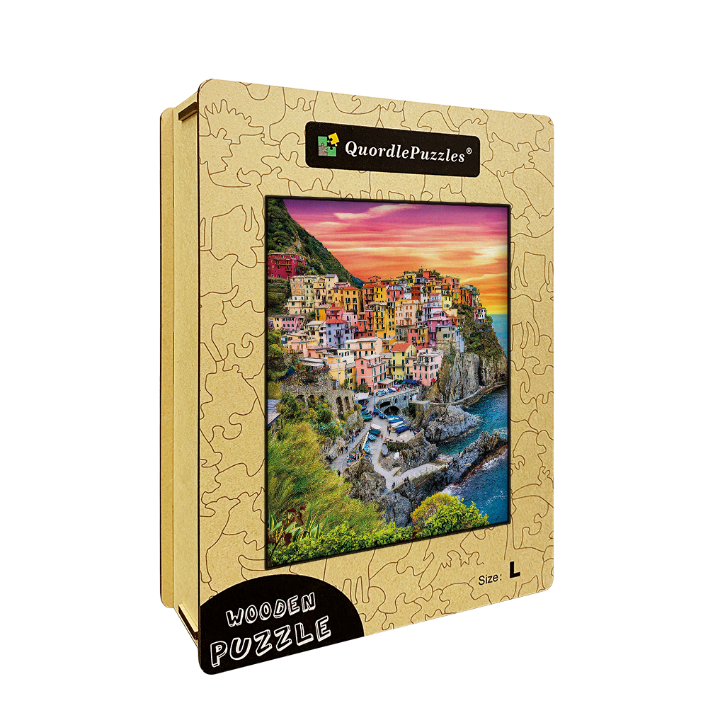 Cinque Terre Sunset Wooden Jigsaw Puzzle