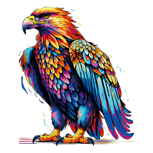 🔥LAST DAY 92% -Colorful Eagle Art Wooden Jigsaw Puzzle