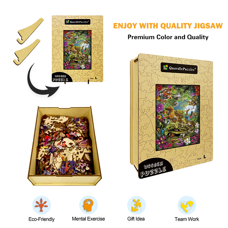 🔥LAST DAY 80% OFF-Jungle Discovery Wooden Jigsaw Puzzle