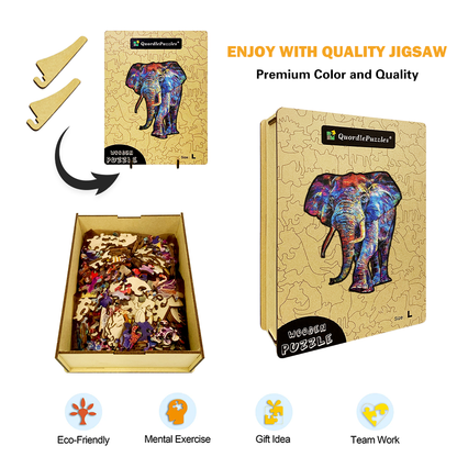 🔥LAST DAY 80% OFF-Abstract Colorful Animal Art Elephant