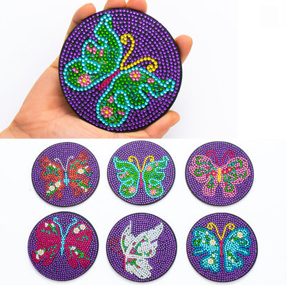 DIY Butterfly B Diamond Painting Coasters